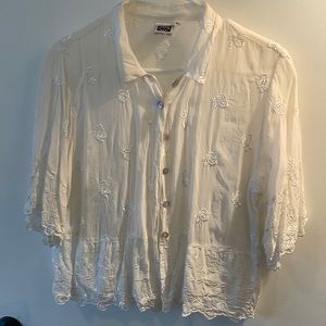 Johnny Was top in white